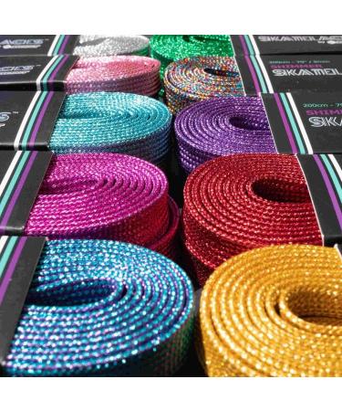 Bont Skates 8mm Shimmer Laces in Dynamite Black - Available in 79, 96, and 108 inches - Buy Online on GoSupps.com