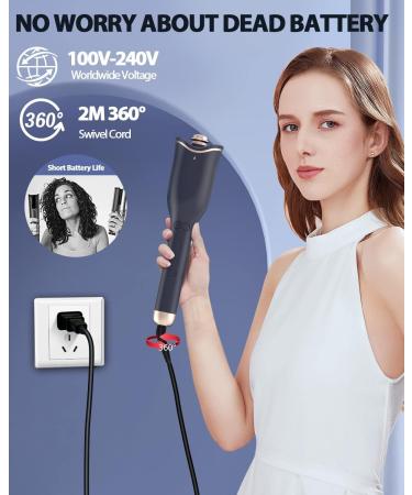 Corded Hair Curler with 4 Temperature Settings - UK Plug | Automatic Hair Curler for Long Hair - Buy Online on GoSupps.com