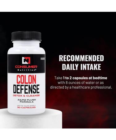 Digestive Supplements - Colon Cleanse Detox for Optimal Gut Health | Cascara Sagrada Senna Leaf & Psyllium Husk | 30 Capsule Bowel Cleanse - Buy Online on GoSupps.com