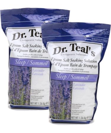 Dr. Teal's Epsom Salt Soaking Solution  Lavender 2 bags(3lb/bag)