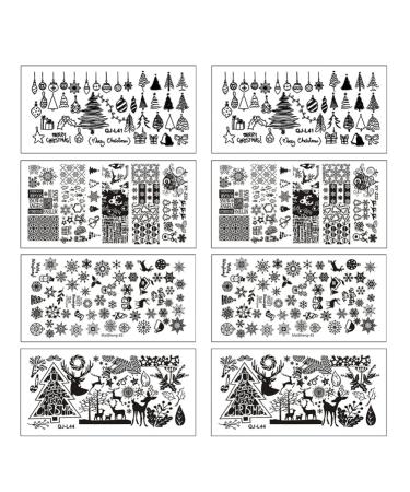 Lurrose 8-Piece Christmas Nail Stamping Plates - Stainless Steel Nail Art Stamps for DIY Manicure - Impressive Nail Art Kit - Buy Online on GoSupps.com