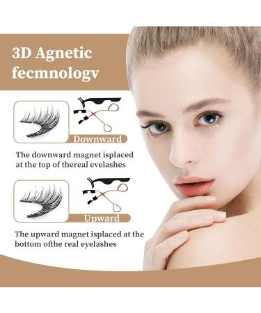 XdealCozyxc 4 Pairs Magnetic Eyelashes without Eyeliner Waterproof Reusable Magnetic Eyelashes Natural Look with Eyelash Curler - Buy Online on GoSupps.com