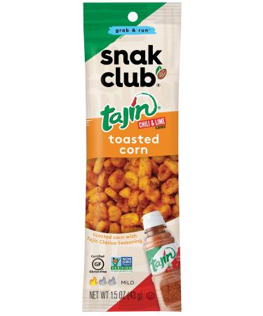 Snak Club Tajn Chili & Lime Toasted Corn, 1.5 Ounce (Pack of 12)