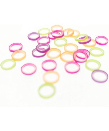 Dental Teeth Bands 100 Pcs 3/16 Neon Medium 3.5 OZ for Dreadlocks, Braids, Top Knots - Free Placer Included - Buy Online on GoSupps.com