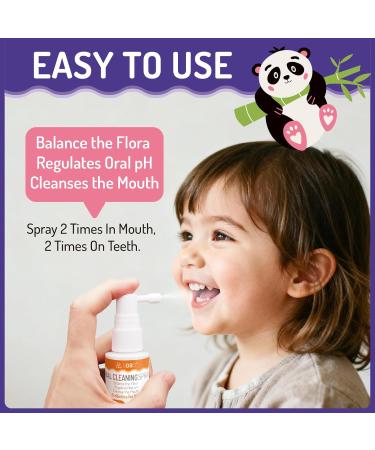 AOAO Kids Oral Cleaning Spray Probiotic Toothpaste Helper for Babies and Toddlers Fluoride Free with Xylitol Strawberry Flavor 1.35 FL OZ Ages 6M+ (Grape_2P) - Buy Online on GoSupps.com