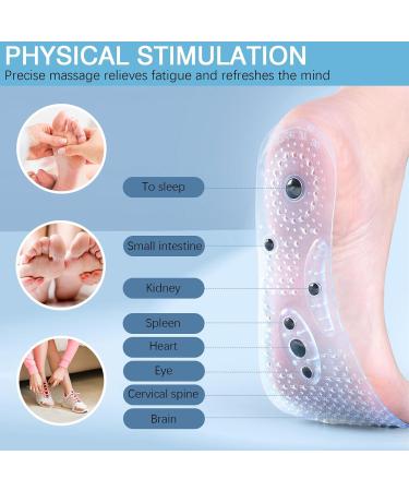 Foot Massage Insoles for Men & Women - Magnetic Acupressure Inserts for Reflexology & Pain Relief - Breathable & Adjustable TPR Insoles (28-30cm - Buy Online on GoSupps.com