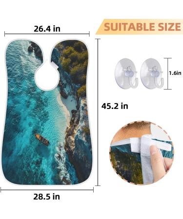 Buy Beautiful Landscape Beard Bib Apron | Beard Hair Catcher for Men | Perfect Gifts for Dad Husband - Father's Day Anniversary Christmas - Buy Online on GoSupps.com