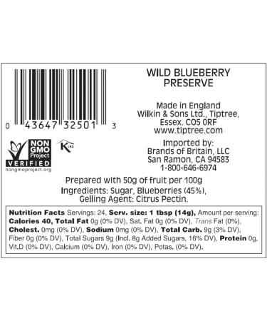 Tiptree Wild Blueberry Conserve 5x340g - Buy Online on GoSupps.com