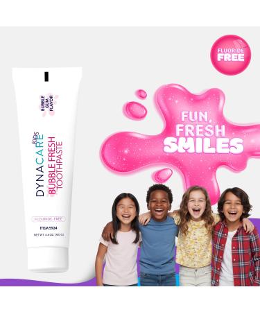 DynaCare Bubble Fresh Fluoride-Free Kids Toothpaste Bubblegum Flavor Gentle Cleansing Safe to Swallow - 4.6 oz. 1 Count 4.6 Fl Oz (Pack of 1) - Buy Online on GoSupps.com