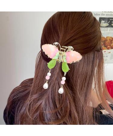 Butterflies Tassel Hair Clip | 3D Butterflies Clips | Hair Fashion Accessories Elegant Tassel Butterflies Hairpins Alloy Barrettes Tassel Butterflies -Shaped Hair Clip for Ladies Girls - Buy Online on GoSupps.com