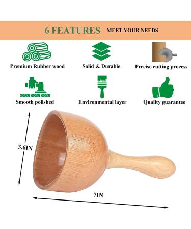 Wood Therapy Massage Tool for Body Sculpting and Pain Relief - Rubber Wood Cup - Buy Online on GoSupps.com