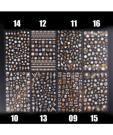 Decorations Transfer Decals Winter UV Gel 3D Nail Stickers Christmas Snowflakes(15) Style15 - Buy Online on GoSupps.com
