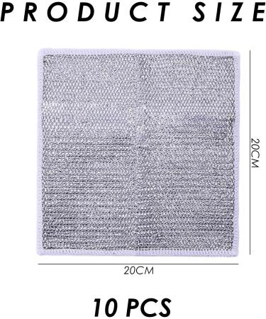 6 Pack Metallic Wire Tea Towels - Reusable Soft Kitchen Cleaning Tools | Square Multifunctional Towels for Home & International Shipping - Buy Online on GoSupps.com
