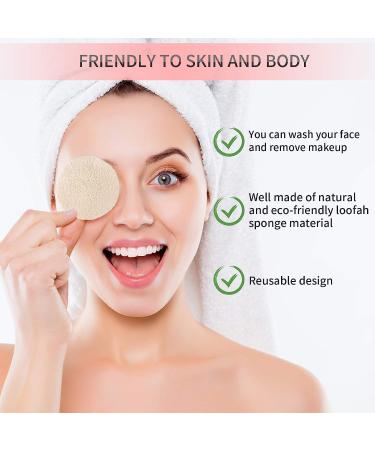 Frcolor 50 Pcs Loofah Face Pads | Exfoliating Sponges for Makeup Removal and Facial Scrub | Reusable Soft Skin Care Pads - Buy Online on GoSupps.com