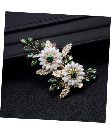 Healeved Hair Clip Floral Bridal Hairpiece Floral Bride Hair Comb Bridal Hairpins Hair Accessories for Women Flower Hair Women Hair Accessories Women Hairpin Bun Hair Flower Comb Metal - Buy Online on GoSupps.com
