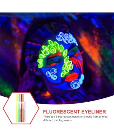 FOMIYES 5pcs Halloween Paint Pen Make up Highlighter Eyeliner Fluorescence Eye Liner Eyeliner Pen Plastic - Buy Online on GoSupps.com
