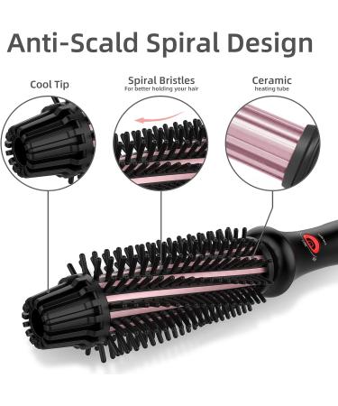 YEEGOR Ionic Curling Iron Brush 1 Inch - Ceramic Tourmaline, Anti-Scald, Instant Heat Up - for Short/Shoulder-Length Hair - Dual Voltage Travel Curling Brush - Buy Online on GoSupps.com