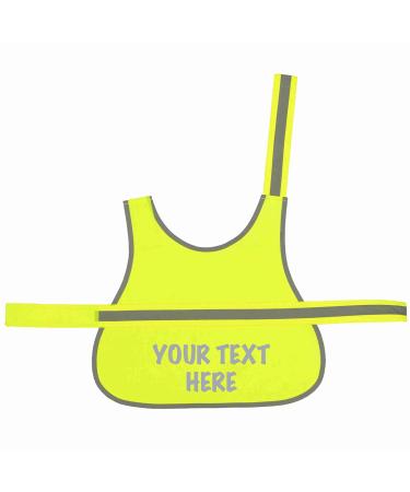 Printing Corner Personalised breathable High-VIZ Safety Dog Vest (Yellow) (Large)