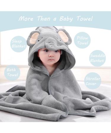 Roxanepig Baby Hooded Towels 2-Pack | Soft Bamboo Bath Towels 80x80 cm in Blue & Pink for Newborns & Kids - Buy Online on GoSupps.com