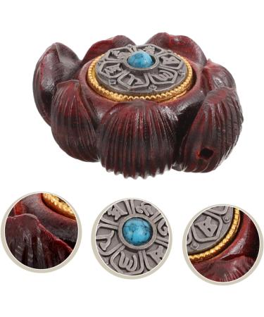 Miniature Lotus Figure Massager Rollerball | Homsfou Auto-Decor Hand Exercise Plate | Vintage B ro Decoration | 3.2x2.7cm Wooden Ornament - Buy Online on GoSupps.com