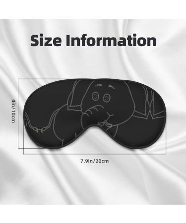 Shop White Elephant Print Unisex Sleep Eye Mask | Soft Comfort Eye Shade for Travel Yoga & Shift Work - Buy Online on GoSupps.com
