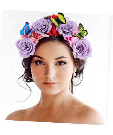 minkissy Flower Butterfly Headdress Headband Butterfly Accessories for Women Butterfly Fascinator Prom Headpiece Floral Headpiece Butterfly Headpiece Flower Headpiece Fabric Purple - Buy Online on GoSupps.com