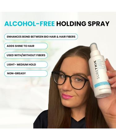 SureThik Hair Thickening Fiber Starter Package - Includes Medium Brown Fiber Holding Spray & Application Tools - Perfect for Instant Volume & Coverage - Buy Online on GoSupps.com