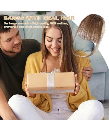 Bang Clip in Hair Extensions | French Bangs Clip on Hair Bangs Extensions - French Bangs Clip on Fake Fringe Stylish Natural Color Fringe Hairpieces for Girls Women brown - Buy Online on GoSupps.com