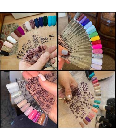 2 Set Clear Nail Art Swatches Sticks - Transparent Fan-shaped Display Practice Tool with Metal Ring - Perfect for False Nails - Plastic Christmas Gift - Buy Online on GoSupps.com
