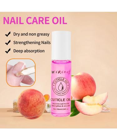 Cuticle Oil for Nail Care - Peach Nails Oil with Organic Vitamin E & B Cuticle Oil for Nails Nail Oil Soothe Moisturize with Dropper Design to Prevent Nail Cracking and Dry - Buy Online on GoSupps.com