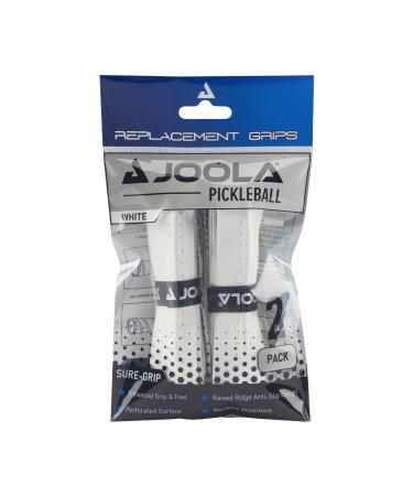 JOOLA Pickleball Paddle Grip Tape - White Replacement Grip Wrap for Pickleball Racket - Moisture Wicking Perforated Surface & Contoured Comfort Grip - Handle Wrap for Use with Small Grip & Overgrip