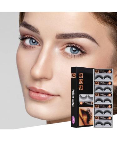 Arqumi False Eyelashes - 10 Pairs Synthetic Lashes for Parties Weddings & Festivals - Premium Quality Black Lashes - Buy Online on GoSupps.com