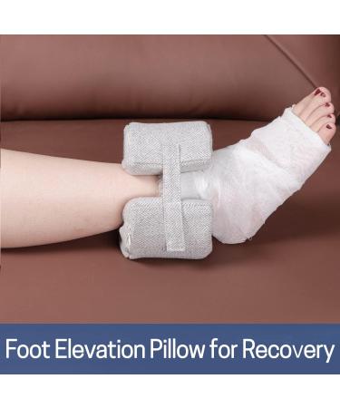 SWISSELITE Foot Support Pillow - Ankle Protector Cushion with Zipper Cover for Heel Protection - Foot Elevation Wedge for Sleeping and Rest - Buy Online on GoSupps.com