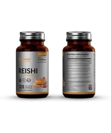 GH Reishi Mushroom Extract Supplement 15:1 | 120 Vegan Capsules | 2100mg Nootropic Supplement | Non-GMO Gluten Free & Allergen Free | Made in the UK - Buy Online on GoSupps.com