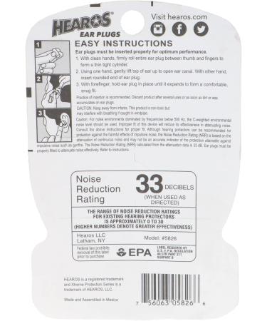 HEAROS Xtreme Protection Ear Plugs - NRR 33 14 Pairs ANSI Certified Blue Foam Earplugs for Ultimate Noise Reduction - Shop Internationally - Buy Online on GoSupps.com