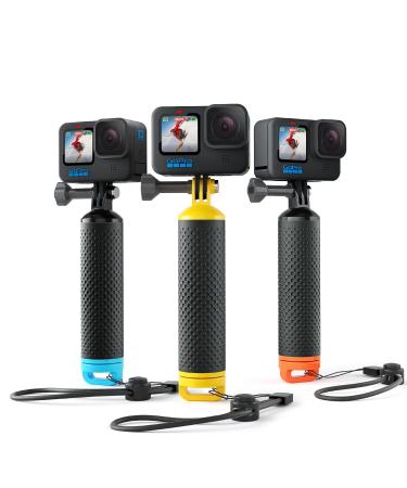 Sametop Floating Hand Grip Waterproof Handle Compatible with GoPro Hero 11, 10, 9, 8, 7, 6, 5, 4, Session, 3+, 3, 2, 1, Hero (2018), Fusion, Max, DJI Osmo Action Cameras (Yellow) - Buy Online on GoSupps.com