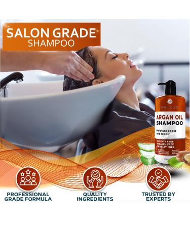 Buy Argan Oil Shampoo - Sulfate Free Paraben Free - Professional Moisturizing for All Hair Types - Hydrating Solution for Dry Wavy Curly & Color Treated Hair - Buy Online on GoSupps.com
