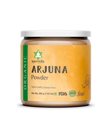 Organic Arjuna Bark Powder, Arjunal Chhal Herbal Supplement, Non-GMO, Vegan Herbal Powder - 200gm/7.05oz 7.05 Ounce (Pack of 1)