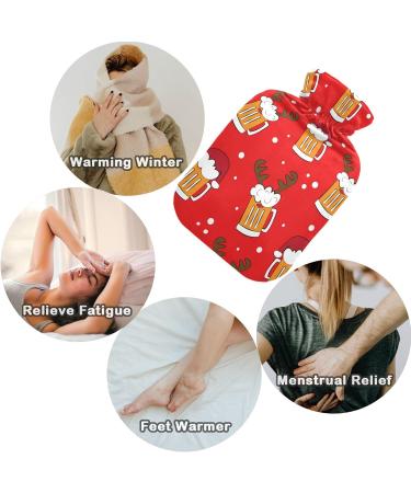 Shop Naanle Funny Beer Christmas Heat Bottle - 1L Hot Water Bottle for Warm Therapy & Pain Relief | Comfort for Bed & Feet - Buy Online on GoSupps.com