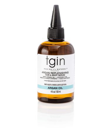 tgin Argan Replenishing Hair And Body Serum For Natural Hair - Dry Hair - Curly Hair - 4 Oz