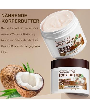 MEITREND Coconut Body Butter 200 g natural coconut oil body cream for dry skin coconut oil skin care body moisturizer coconut body moisturizer coconut lotion - Buy Online on GoSupps.com