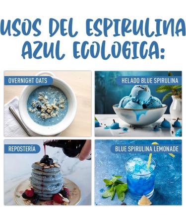  NULTHY NULTHY - Blue Spirulina Powder 25g - Pure and Natural Blue Spirulina Golden Blue Spirulina for Smoothies Desserts and Healt - Buy Online on GoSupps.com