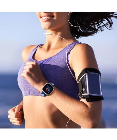 Maledan 4 Pack Sport Band Compatible for Fitbit Versa 3/Versa 4/ Fitbit Sense/ Sense 2 Bands Women Men Soft Wristband Replacement Accessories for Fitbit Versa 3/4 and Sense/ Sense 2 Smart Watch Band Coal Black/Red Black/ Navy White/ White Black L: 7.1"-8. - Buy Online on GoSupps.com