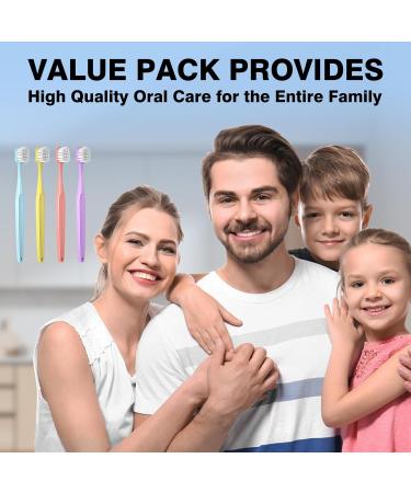 Extra Soft Bristle Toothbrushes - 10000 Nano Bristles Travel Case Included 4 Pack for Adults | Flossing & Comfort - Buy Online on GoSupps.com