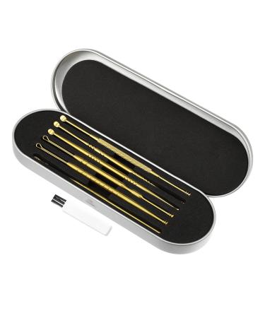 VOCOSTE 6Pcs Stainless Steel Ear Cleansing Tool Set with Storage Case - Bronze Gold Tone - Buy Online on GoSupps.com