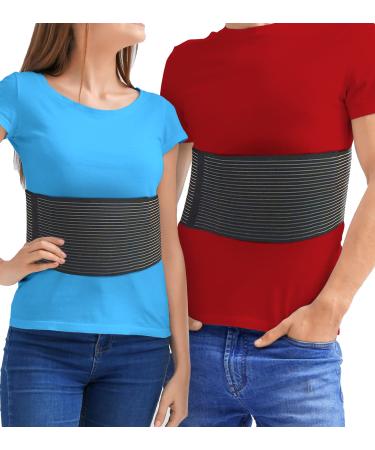 Rib Brace Chest Binder  Rib Belt to Reduce Rib Cage Pain. Chest Compression Support for Rib Muscle Injuries, Bruised Ribs or Rib Flare. Breathable Chest Wrap Breast Binder for Women or Men (Large/XL) L/XL (37