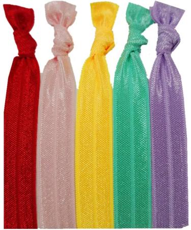 100 Assorted Solid Color No Crease Hair ties for Women Girl's Ponytail Holder - Buy Online on GoSupps.com