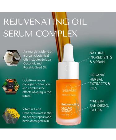RD Alchemy | 100% Natural Organic Rejuvenating Oil Serum for Glowing Skin - Argan Jojoba Rosehip Retinol & CoQ10 | Diminishes Acne Fine Lines Wrinkles & Age Spots | 15ml - Buy Online on GoSupps.com
