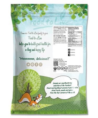 Organic Rolled Oats  10 Pounds - Old-Fashioned  100% Whole Grain  Non-GMO  Kosher  Bulk  Product of the USA 10 Pound (Pack of 1) - Buy Online on GoSupps.com