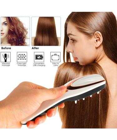 Sujosaju 3-in-1 Scalp Massager - Electric Brush for Hair Recovery Rechargeable USB Phototherapy Comb - Buy Online on GoSupps.com